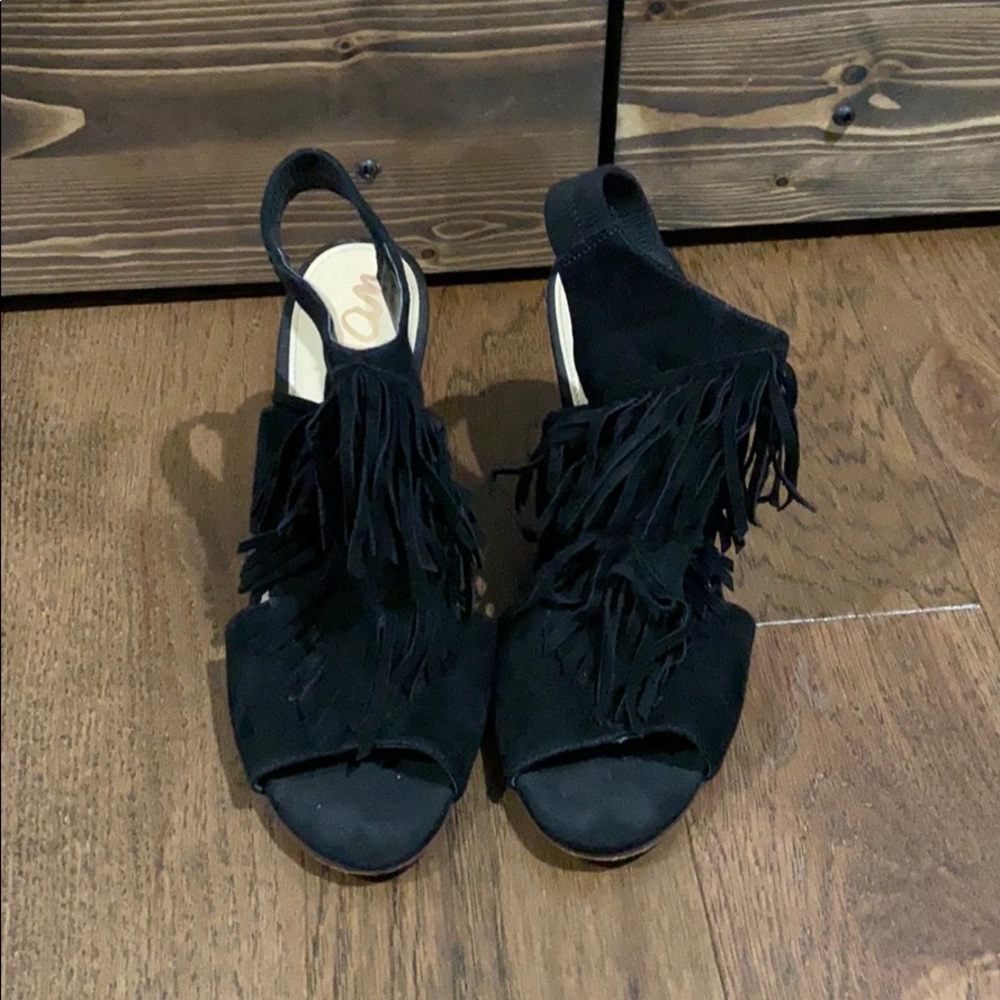 Sam Edelman fringe block heels
